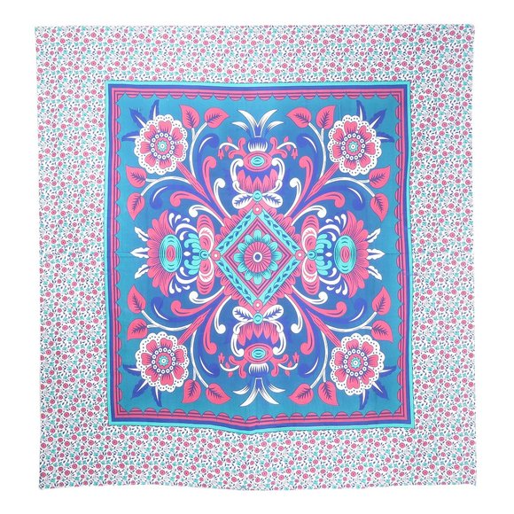 Oussum Decorative Tapestry Multicolor Floral Print Wall Art Ceiling Décor Cover - Picture 1 of 3